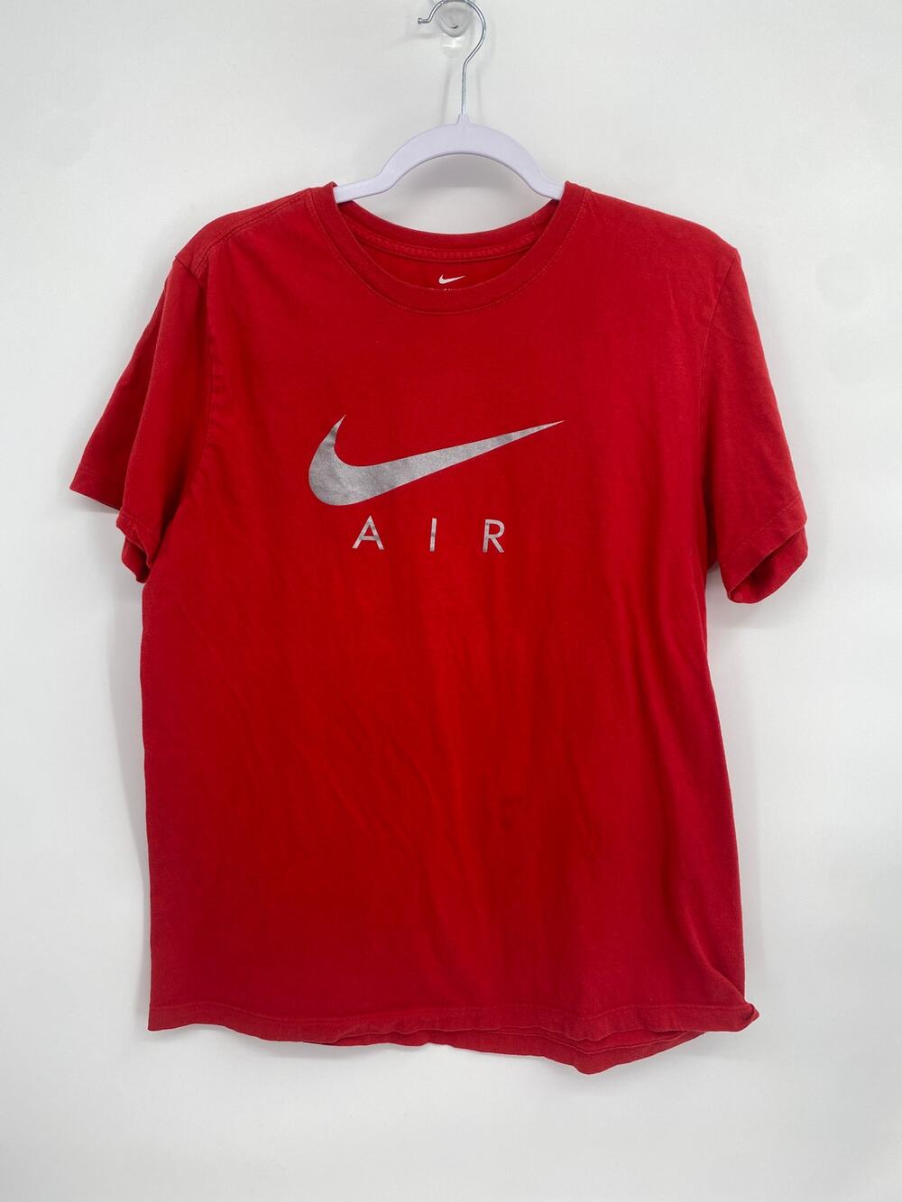 The Nike Tee Red Swoosh Air Short Sleeve T-shirt Size Medium